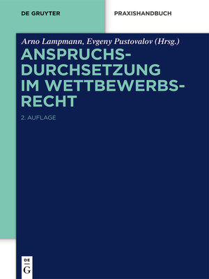cover image of Anspruchsdurchsetzung im Wettbewerbsrecht